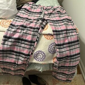 Plaid Pink and Black pajama pants